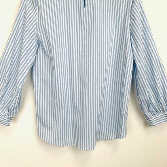 NWT Calvin Klein Striped Tie-Cuff Poplin Top Size M - Picture 15 of 15